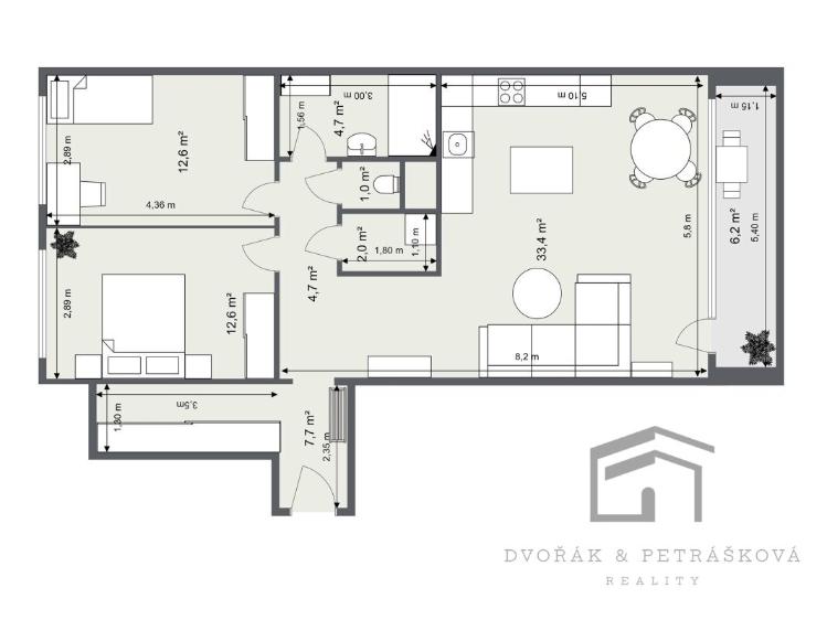 Продажа квартиры 3+KK Praha, Přecechtělova 2239/3 č. 24