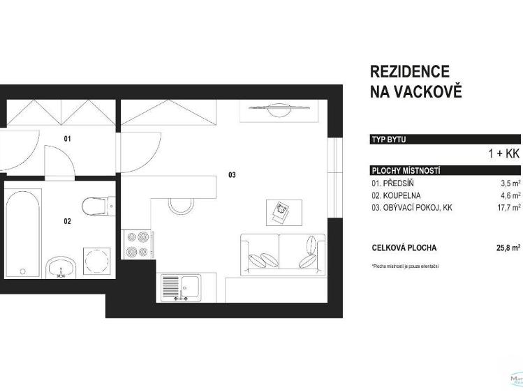 Prodej bytu 1+KK Praha, Olgy Havlové č. 19