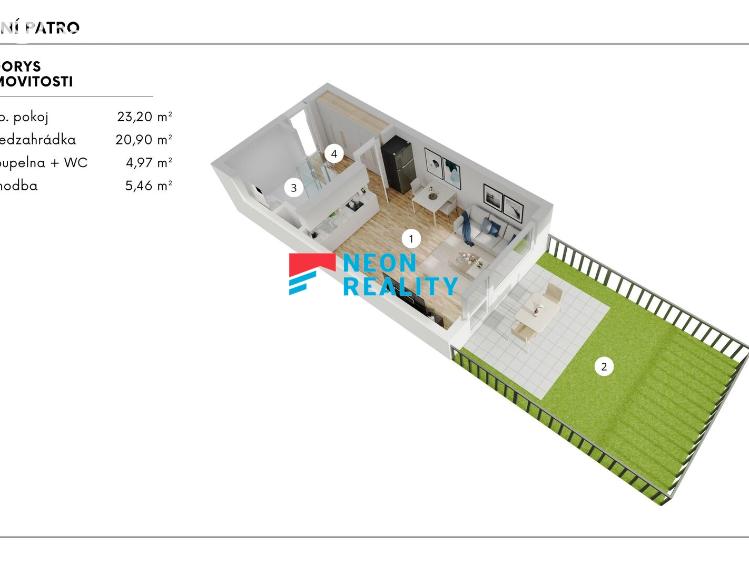 Аренда квартиры 1+KK Opava, Vančurova č. 3