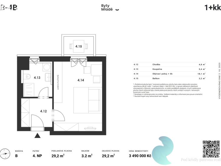 Prodej bytu 1+KK České Budějovice č. 2
