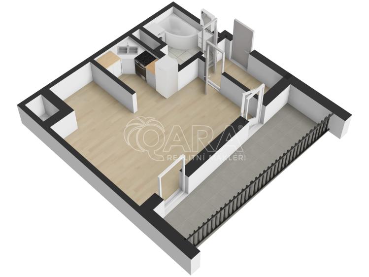 Prodej bytu 1+KK Praha, Na Vackově 2895/9 č. 4