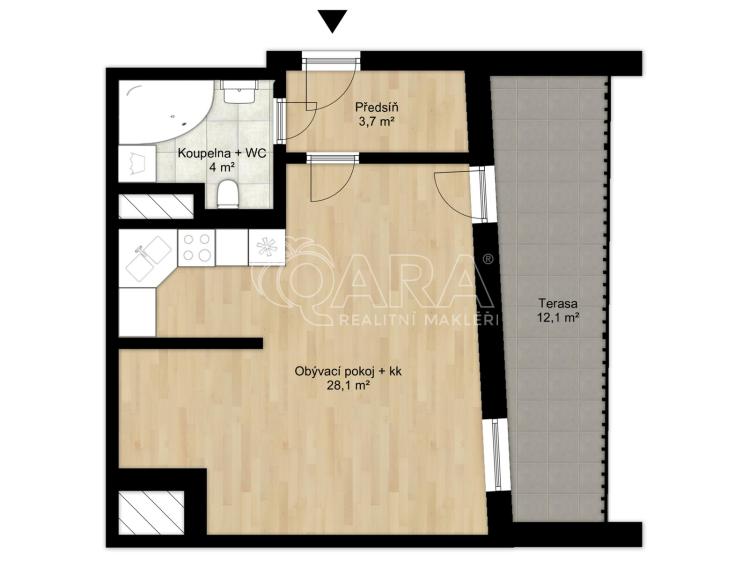 Prodej bytu 1+KK Praha, Na Vackově 2895/9 č. 5