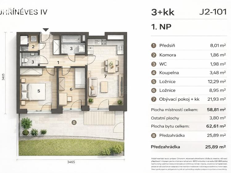 Prodej bytu 3+KK Praha, Ke kříži č. 23