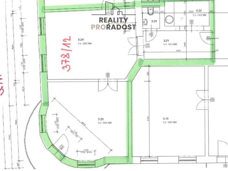 Rent office space Hodonín, Velkomoravská 378/1 č. 14