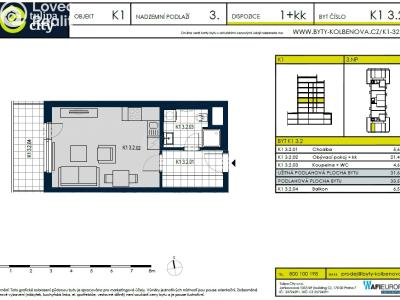 Pronájem bytu 1+KK Praha, Strnadových č. 2