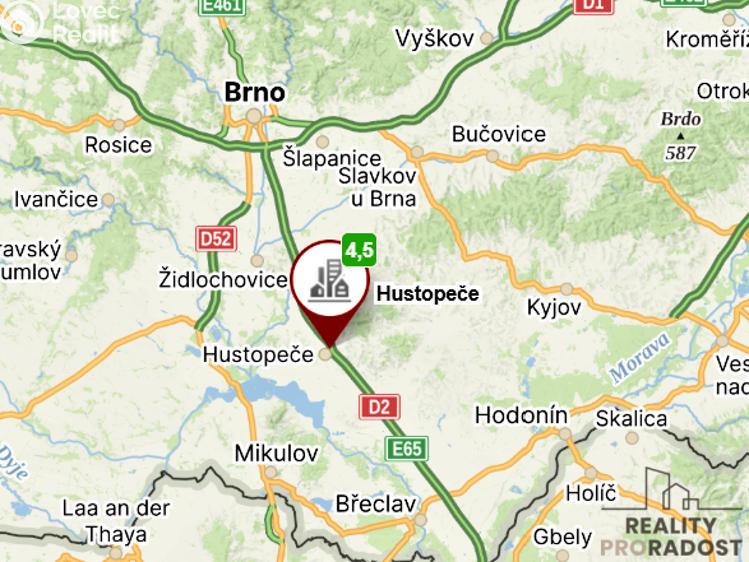 Продажа квартиры 4+1 Hustopeče, U Větrolamu č. 24