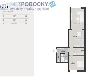 Sale apartment 3+KK Havlíčkův Brod, Vagonova č. 2