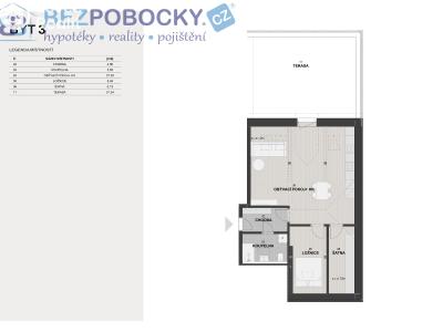 Sale apartment 3+KK Havlíčkův Brod, Vagonova č. 4