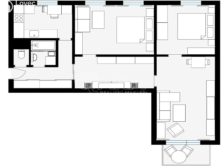 Sale apartment 3+1 Týn nad Vltavou, Veselská č. 17