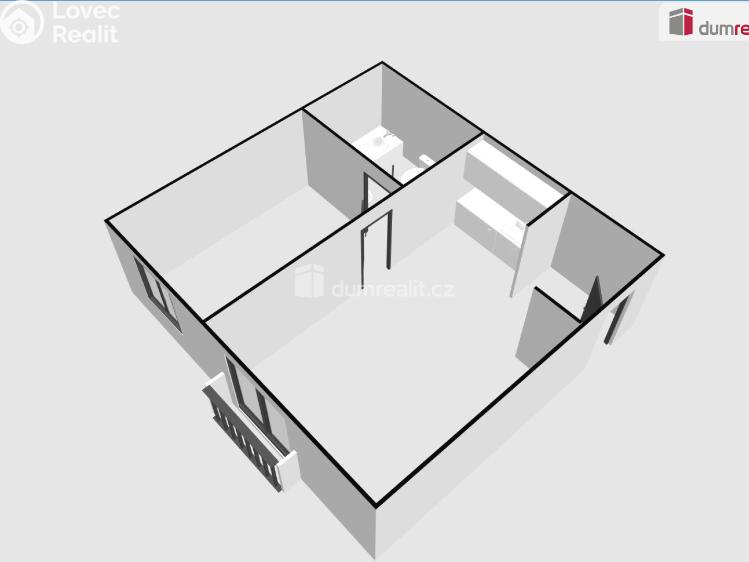Pronájem bytu 1+1 Břeclav, Národních hrdinů č. 11