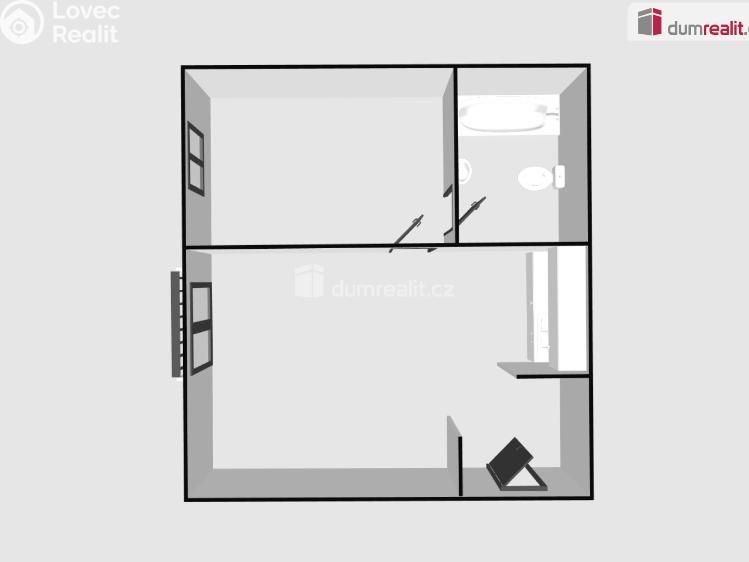 Pronájem bytu 1+1 Břeclav, Národních hrdinů č. 7