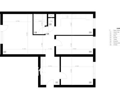 Rent apartment 3+1 Kojetín, Družstevní 1304 č. 2