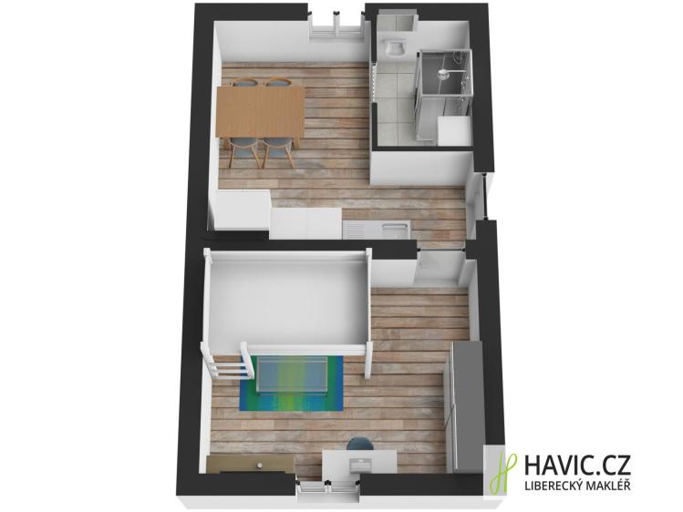 Prodej bytu 1+1 Hrádek nad Nisou, Liberecká č. 2