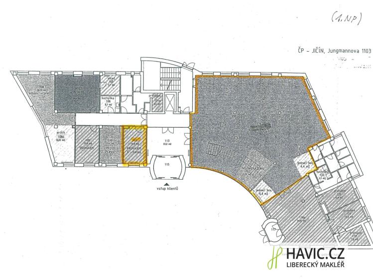 Rent office space Jičín, Jungmannova č. 17