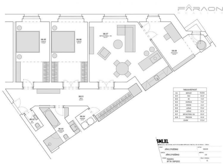 Pronájem bytu 4+KK Praha, náměstí Jiřího z Poděbrad č. 25