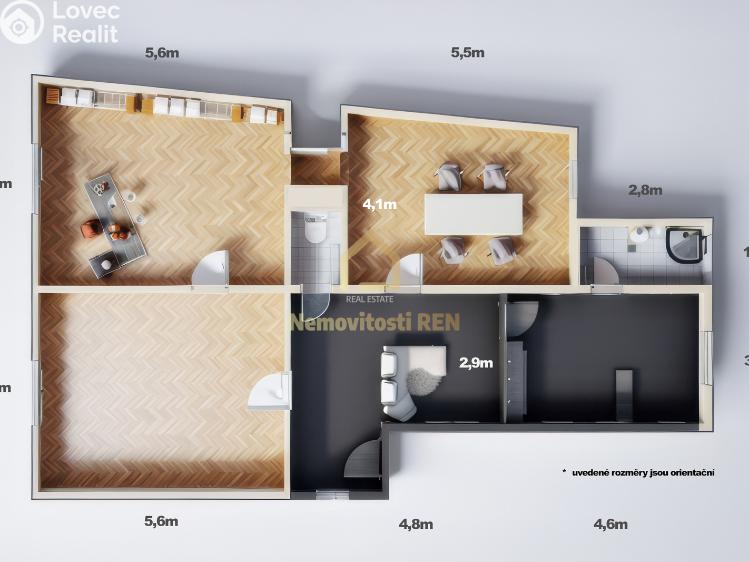 Prodej bytu 3+1 Ostrava, Nádražní č. 13