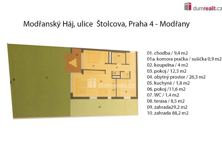 Rent apartment 3+KK Praha 12, Štolcova č. 11