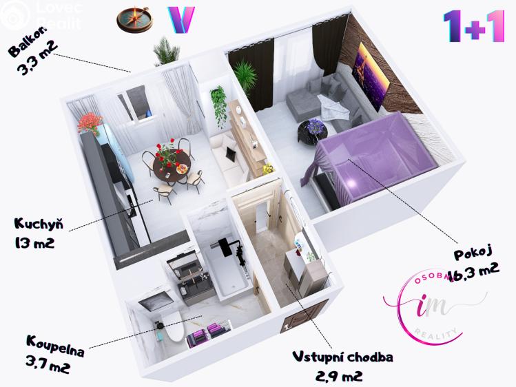 Prodej bytu 1+1 Jihlava, Březinova č. 11