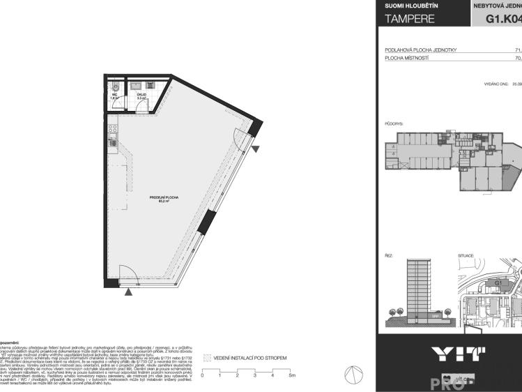 Prodej obchodního prostoru Praha 9, Waltariho 1196/2 č. 18
