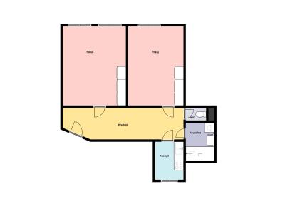 Pronájem bytu 2+1 Liberec, Revoluční č. 3