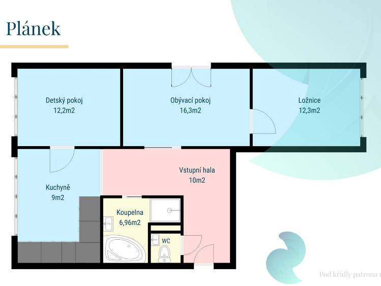 Prodej bytu 3+1 České Budějovice, Klaricova č. 12
