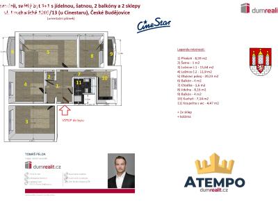 Prodej bytu 3+1 České Budějovice, Prachatická č. 2