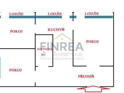 Продажа квартиры 3+1 Klášterec nad Ohří, Budovatelská 485 č. 21