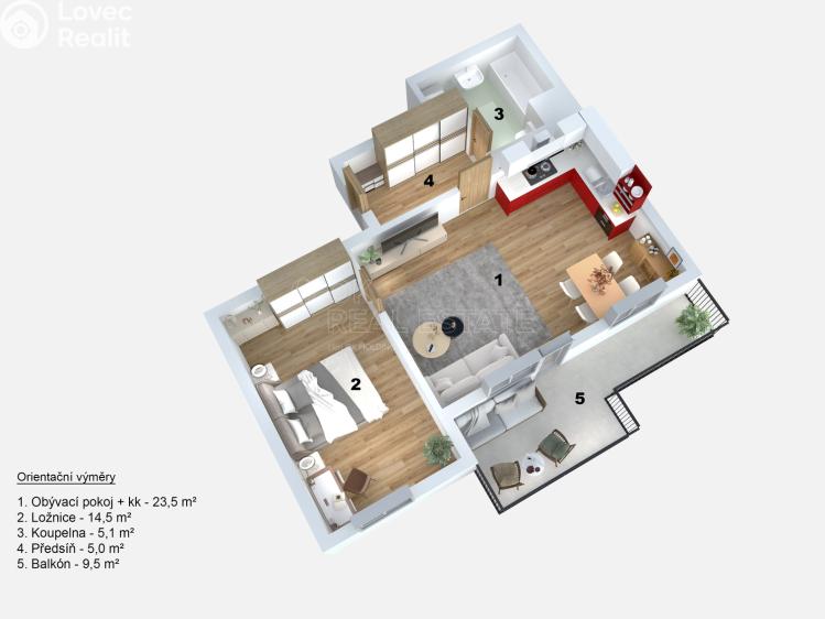 Prodej bytu 2+KK Brandýs nad Labem-Stará Boleslav, Kralupská č. 16