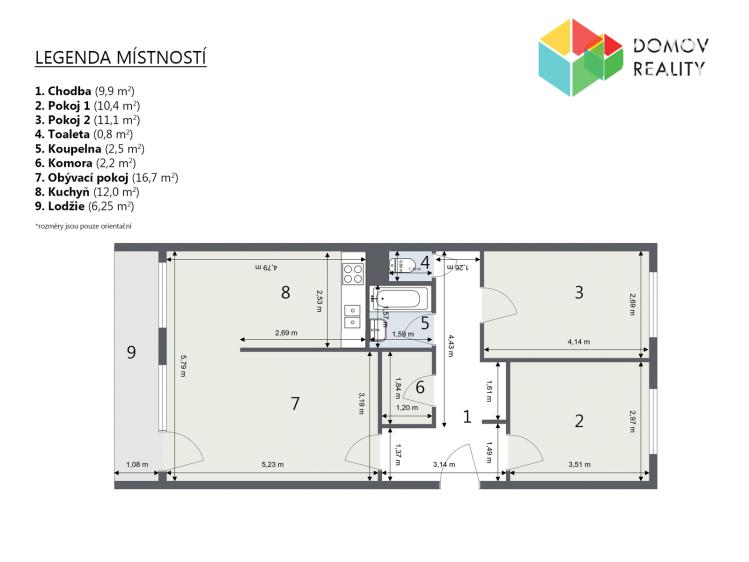 Sale apartment 3+1 Beroun, Okružní 1467/6 č. 5