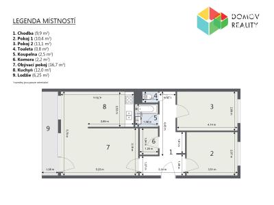 Продаж квартири 3+1 Beroun, Okružní č. 5