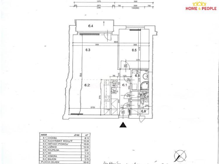 Продаж квартири 2+KK Brno, Ponětovická č. 13