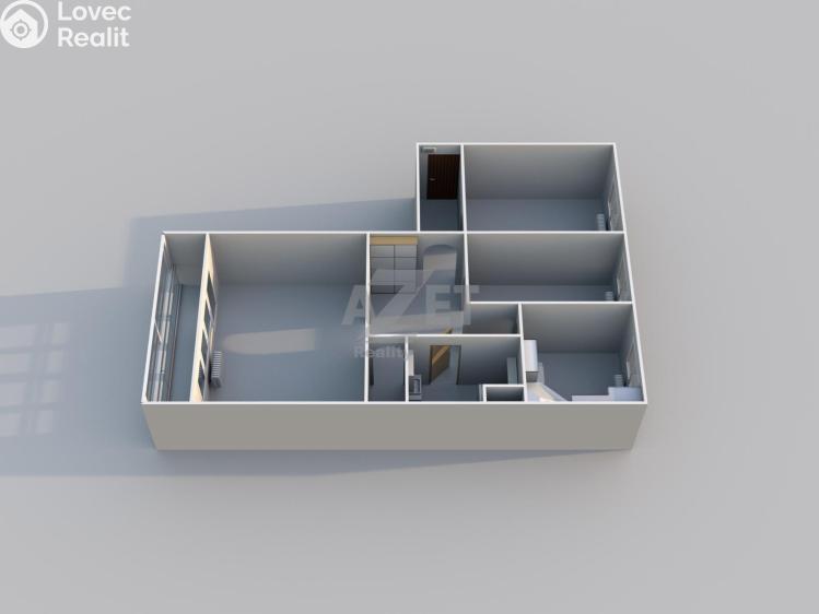 Prodej bytu 3+1 Ostrava, Hulvácká 2824/26 č. 4