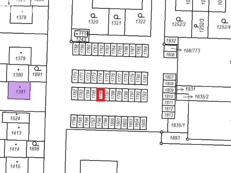 Prodej garážového stání Chýně, Uherova 1099 č. 5