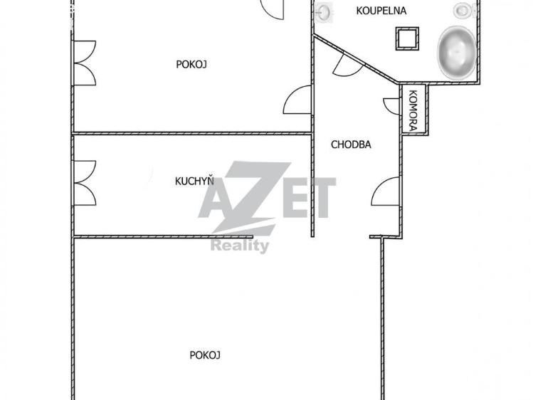 Prodej bytu 2+1 Havířov, Hlavní třída č. 10