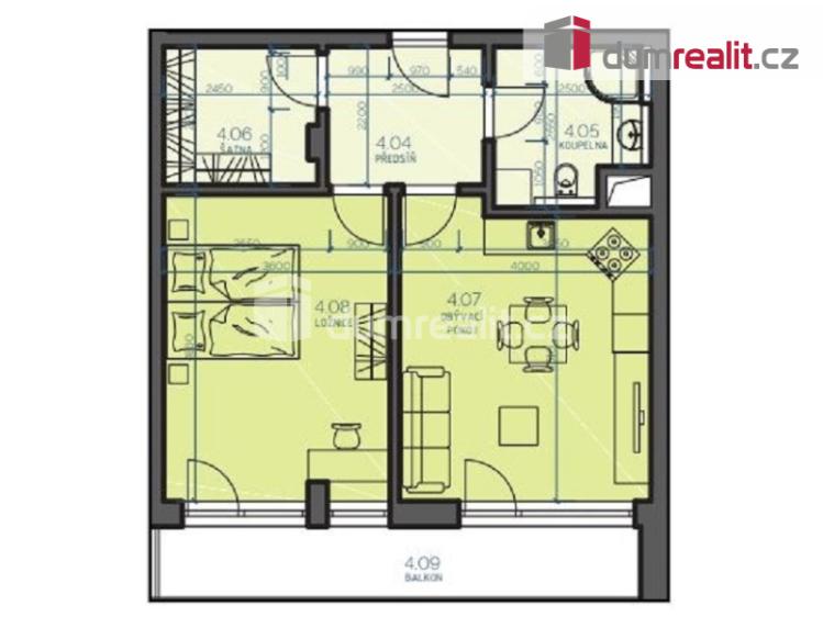 Rent apartment 2+KK České Budějovice, České Vrbné č. 3