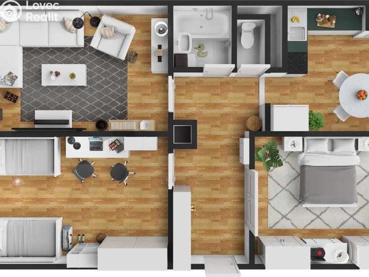 Prodej bytu 3+1 Neratovice, Dr. E. Beneše č. 22