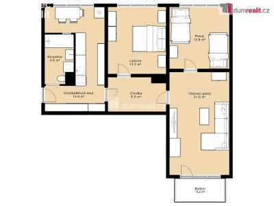 Pronájem bytu 3+1 Český Krumlov, Sídliště Plešivec č. 3