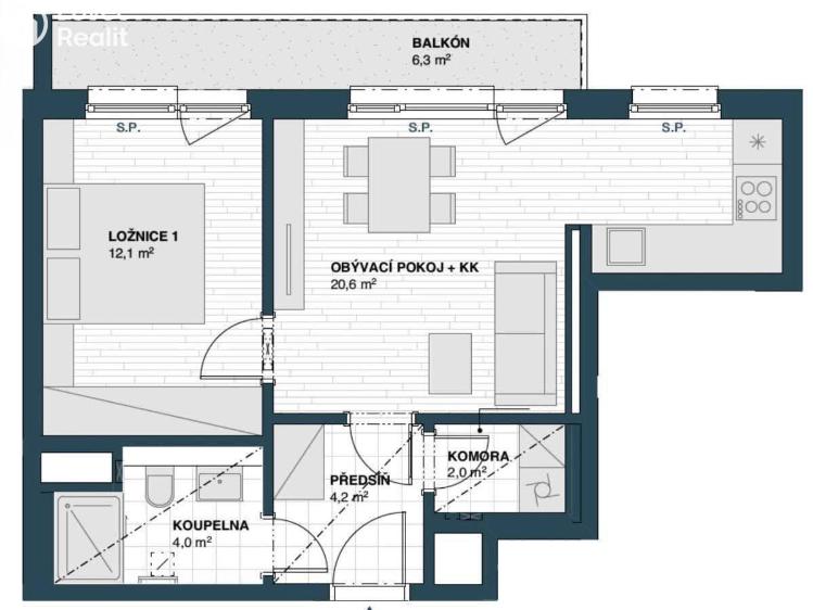 Pronájem bytu 2+KK Praha, Hodkovická č. 7