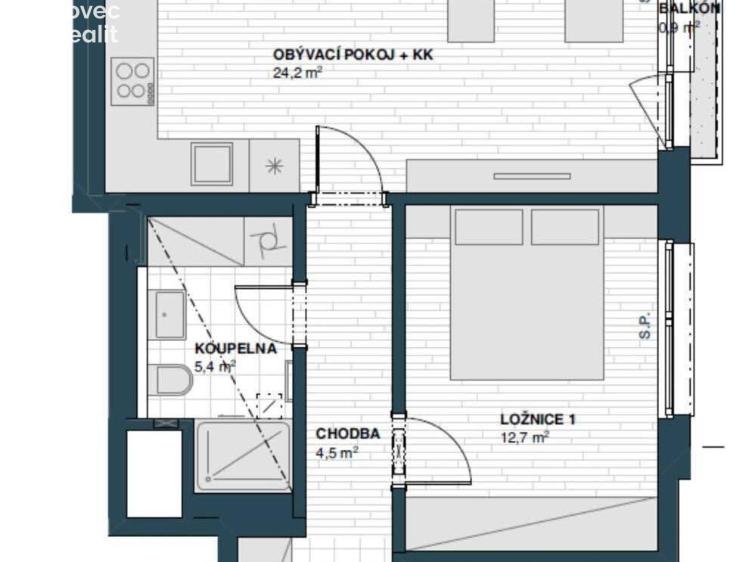 Pronájem bytu 2+KK Praha, Hodkovická č. 8