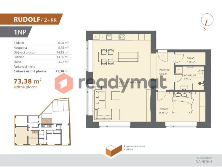 Prodej bytu 2+KK Hodonín, tř. Dukelských hrdinů 1109/6 č. 8