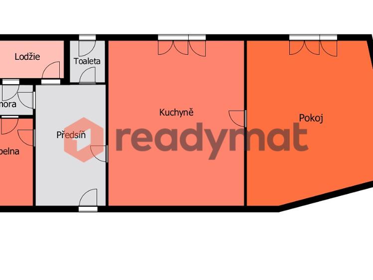 Pronájem bytu 2+KK Hodonín, Úprkova 2232/5 č. 12