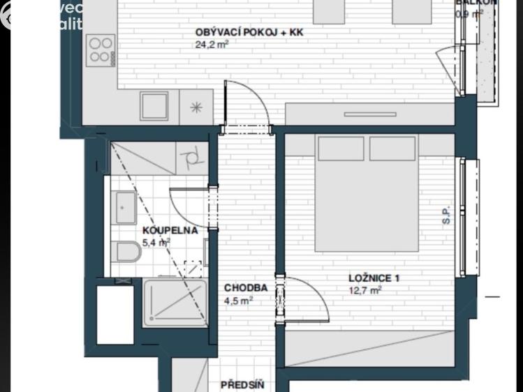 Pronájem bytu 2+KK Praha, Hodkovická č. 18