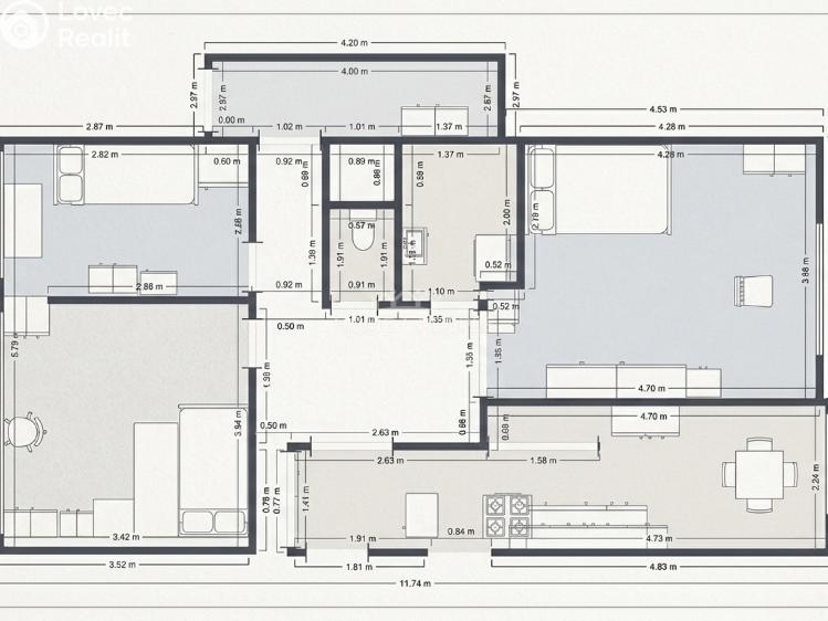 Prodej bytu 4+1 Praha 8, Hnězdenská č. 16