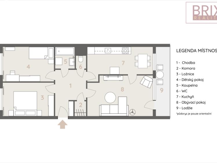 Prodej bytu 3+1 Praha, Kálikova č. 25