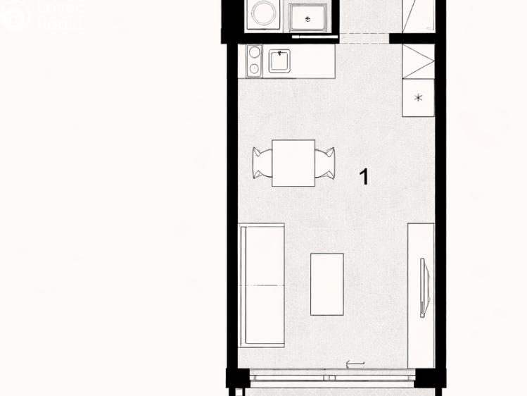 Pronájem bytu 1+KK Praha, Kurta Konráda č. 7