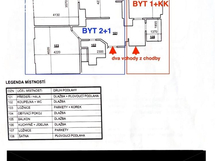 Продажа квартиры 3+1 Pardubice, Sladkovského 1576 č. 2