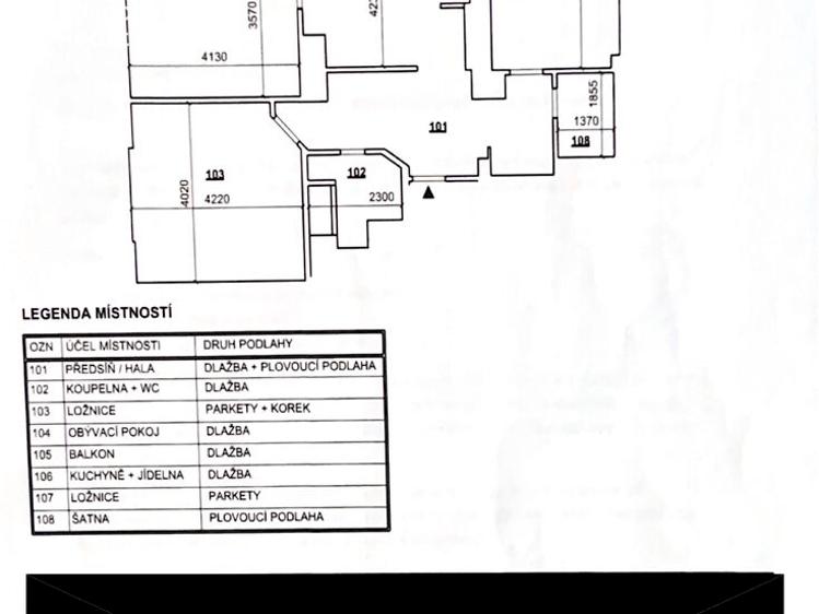 Продажа квартиры 3+1 Pardubice, Sladkovského 1576 č. 27