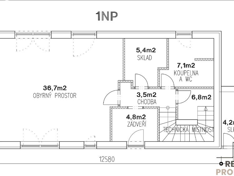Pronájem rodinného domu Kralupy nad Vltavou, Purkyňovo nám. 250 č. 14