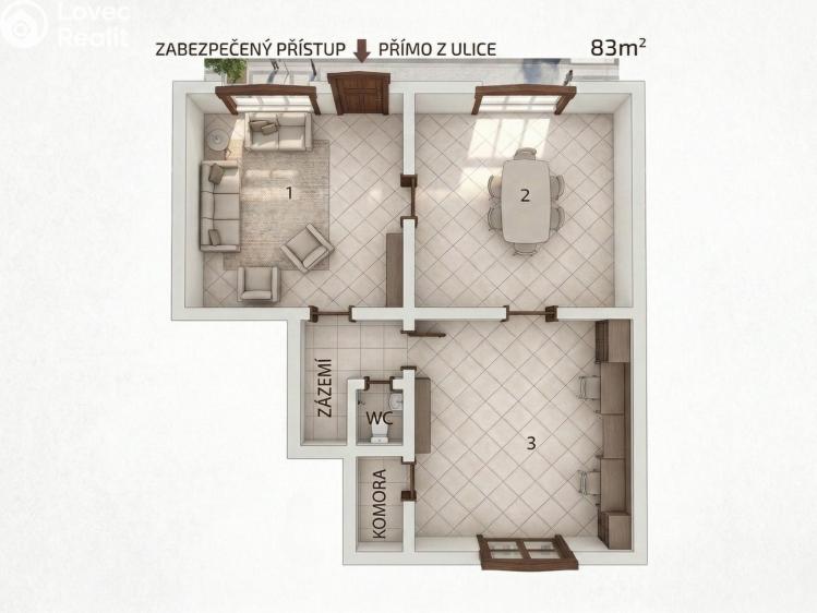 Оренда офісного приміщення Teplice, Štúrova 842/61 č. 5