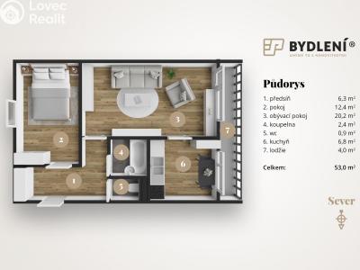 Prodej bytu 2+1 Teplice, Alejní č. 2